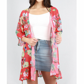 tapado kimono con tirantes 