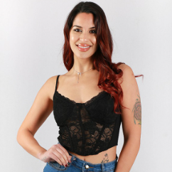 corset top encaje 