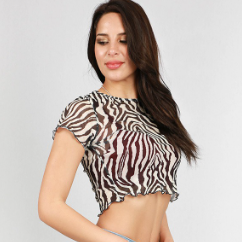 polera print y transparente 