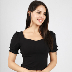 polera cuello pentágono hombro princesa 