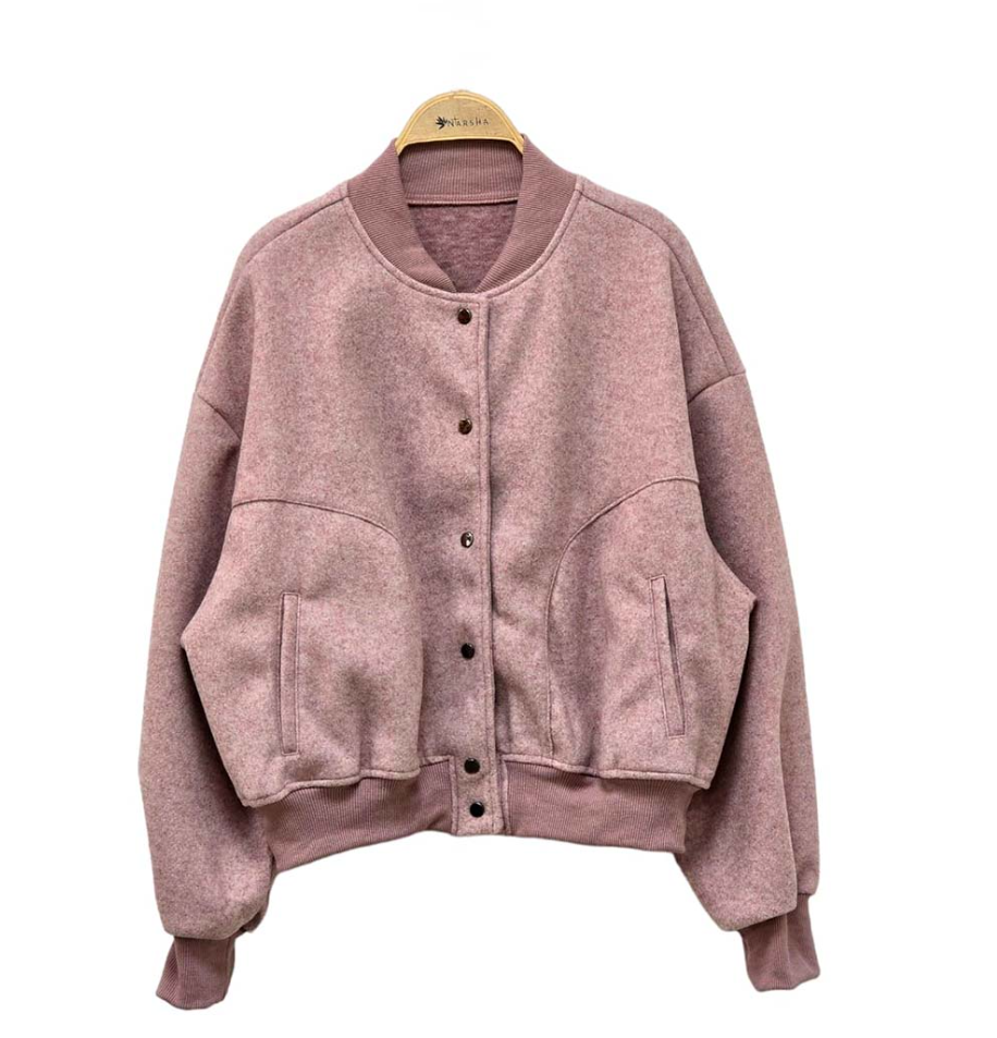 Chaqueta bomber de lanilla